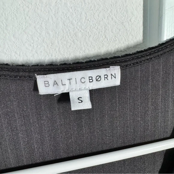 Baltic Born Black Velvet Andi Ribbed Wrap Dress Size Small Formal Bridesmaid - Picture 4 of 15